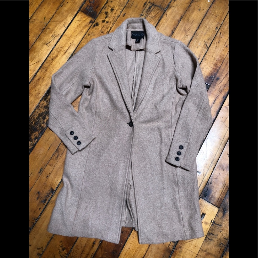 Rachel Zoe wool blend long coat, size large